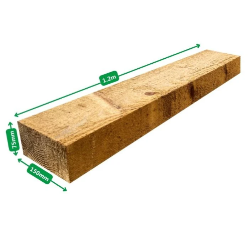 Pack de 60 mini traverses de bois (non traité) | L: 1,2 m&nbsp;