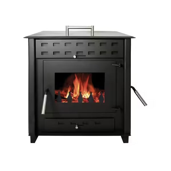 POÊLE À BOIS HUGO 9 | BÛCHES 50CM - Noir INTERSTOVES