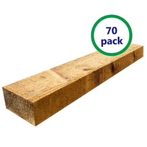 Pack de 70 mini traverses de bois traité UC3 | L: 1,8 m