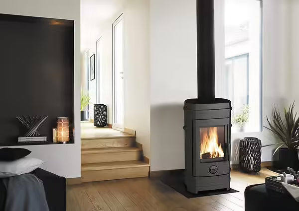 Poêle à bois Remilly - Fonte - Anthracite - 7kW INVICTA