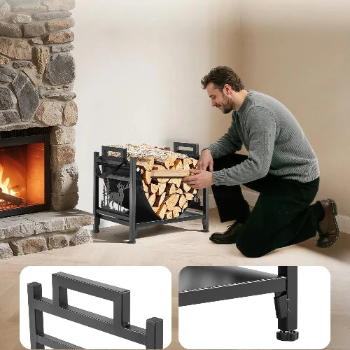 Support à bois de chauffage d'intérieur