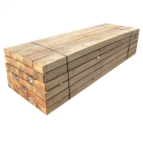 Pack de 12 Traverses en chêne non traitées | L: 3 m