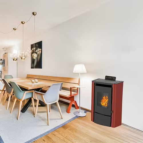 Poêle à granulés air Anita 7,6 kW Bordeaux Sannover