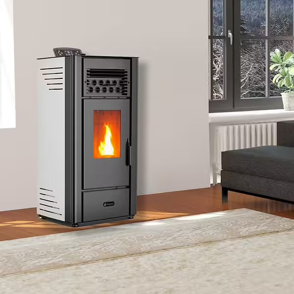 Poêle à granulés air Anita 10 kW Blanc Sannover