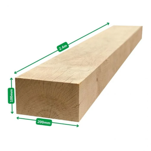 Pack de 20 Traverses en chêne non traitées | L: 2,4 m