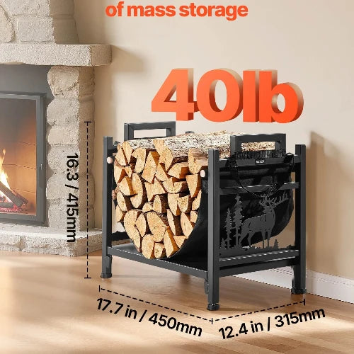 Support à bois de chauffage d'intérieur