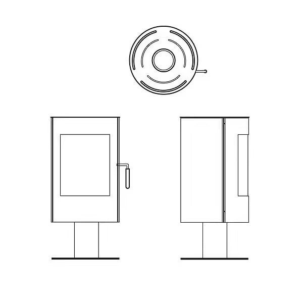 Poêle à Bois Oscar Sur Pied 8,2 kW Sannover