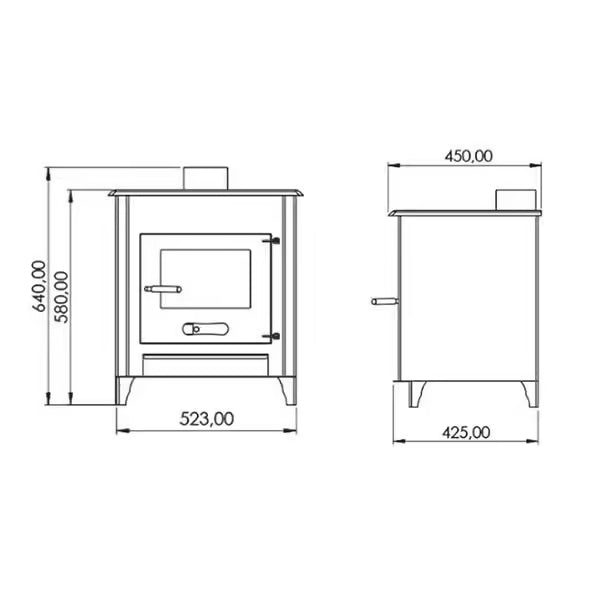POÊLE À BOIS LYA 12 | BÛCHES 45CM - Acier INTERSTOVES