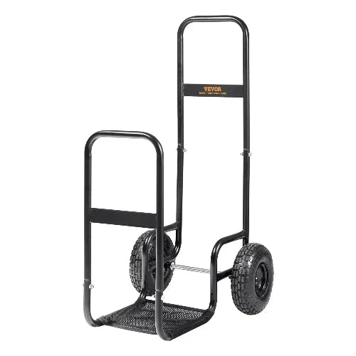 Chariot de Bûches de Bois Acier 67x52x110 cm