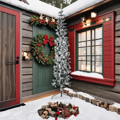 Sapin de noel en bois West Babylon Vert 50 X 50 cm