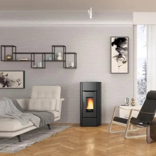 Poêle à granulés EXTRAFLAME Mirka Plus 8 kW Noir
