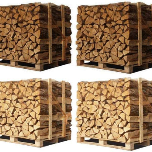 4 X Palettes (2 chêne blanc + 2 Hêtre/Charme) – Bûches de 50 cm