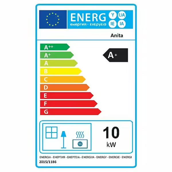 Poêle à granulés air Anita 10 kW Noir Sannover