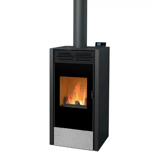 Poêle mixte bois et granulés BiWood vitre sérigraphiée - 11,2 Kw