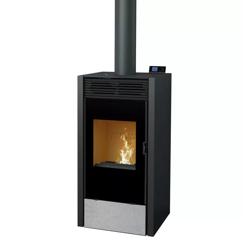 Poêle mixte bois et granulés BiWood vitre sérigraphiée - 11,2 Kw