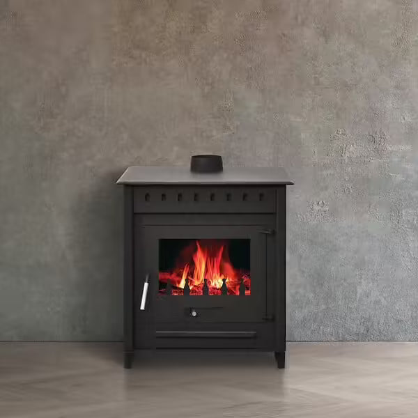 Pack Poêle à bois LYA 12 bûches 45cm + Kit Conduit 150 - Aci INTERSTOVES