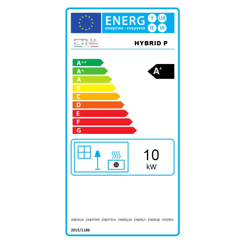 Poêle mixte bois et granulés BiWood vitre sérigraphiée - 11,2 Kw